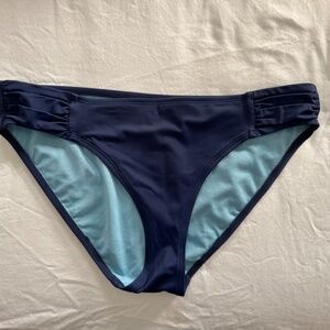 Title Nine Holy Grail bikini bottom, blueberry, size L, Like New